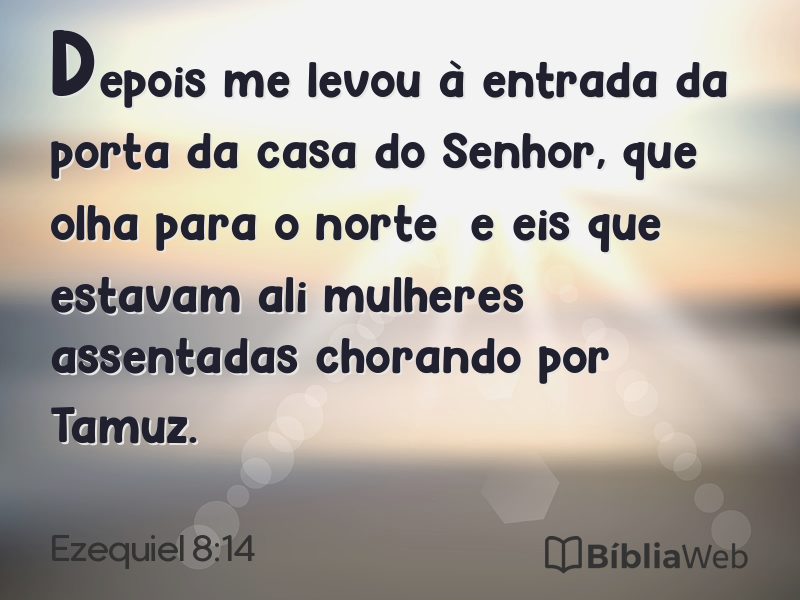 Ezequiel 8:14 em imagem para compartilhar