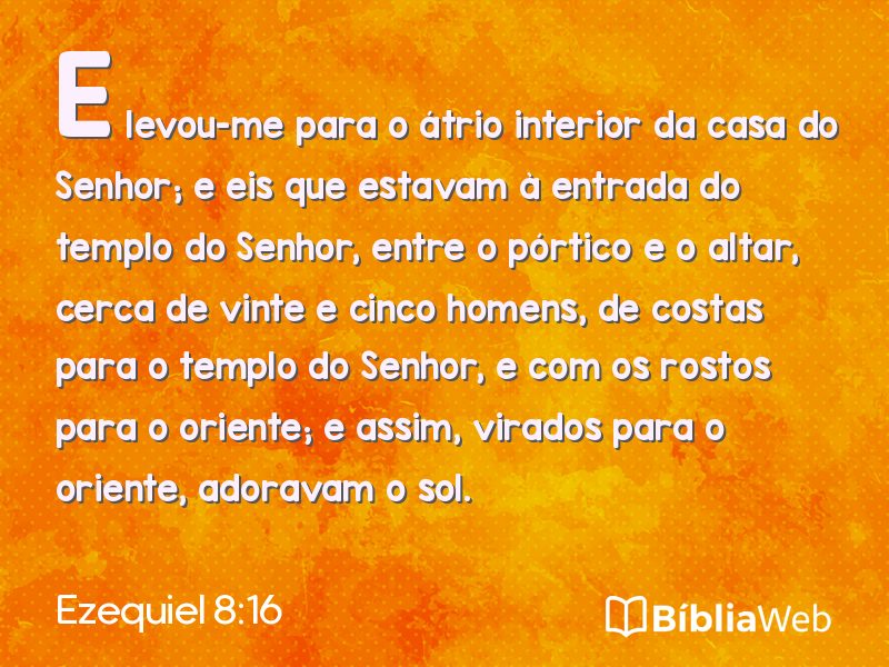 Ezequiel 8:16 em imagem para compartilhar