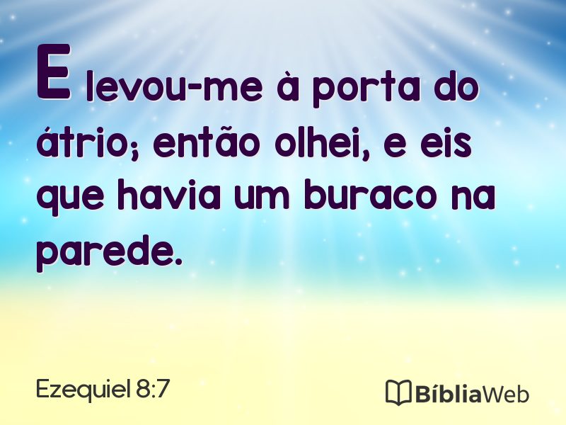 Ezequiel 8:7 em imagem para compartilhar