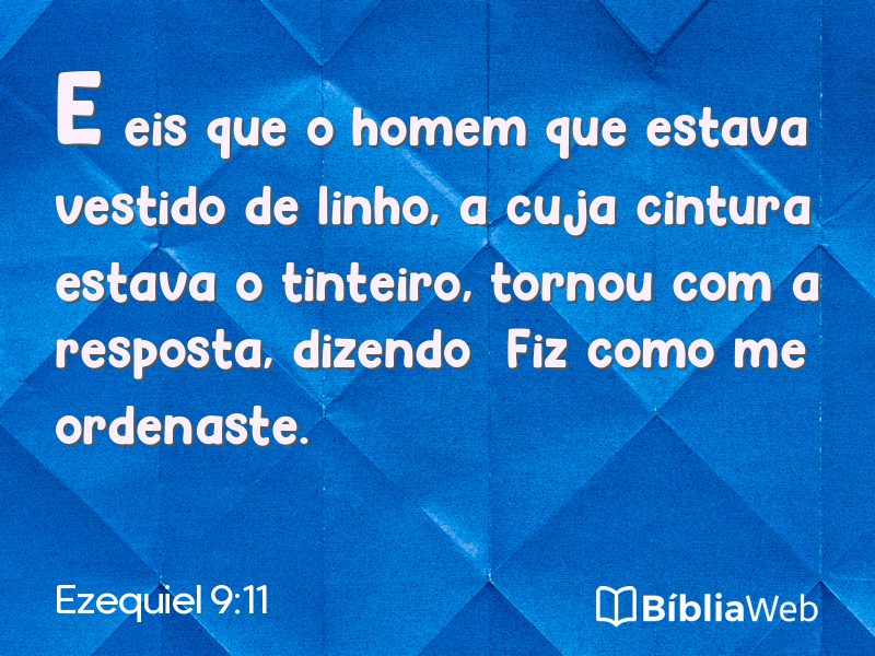 Ezequiel 9:11 em imagem para compartilhar