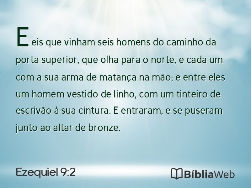 Ezequiel 9:2 em imagem para compartilhar