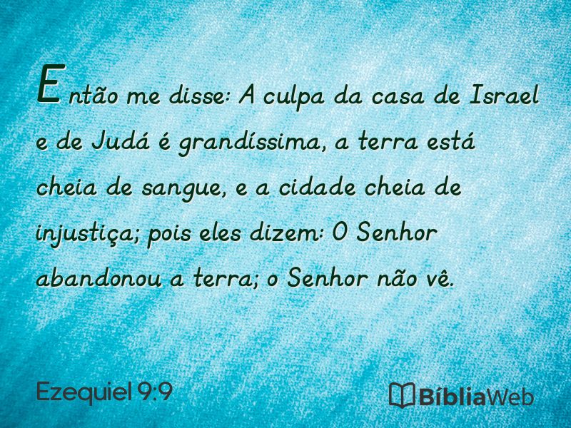 Ezequiel 9:9 em imagem para compartilhar