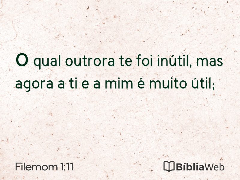Filemom 1:11 em imagem para compartilhar