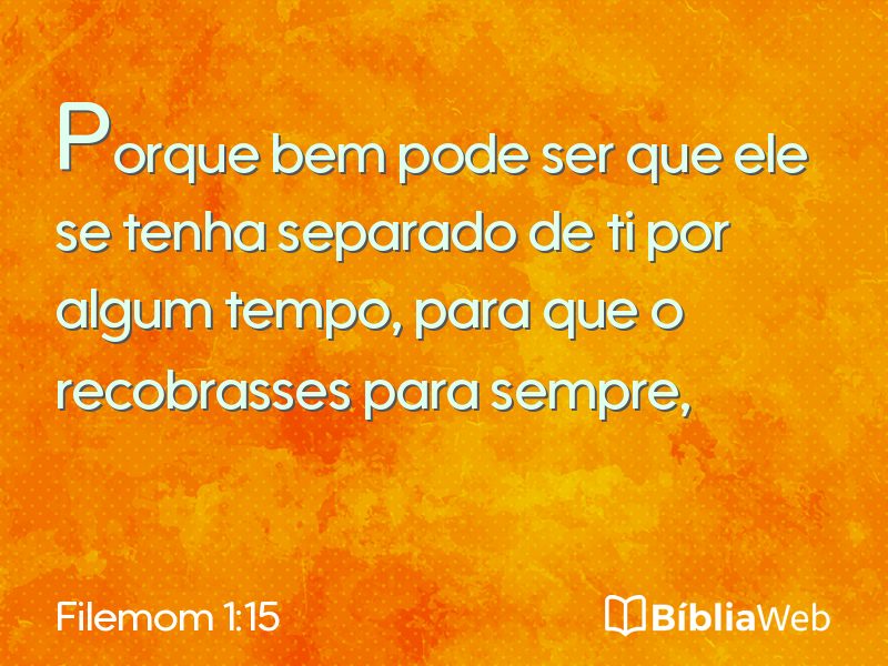 Filemom 1:15 em imagem para compartilhar
