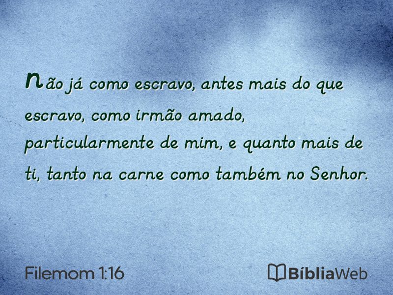 Filemom 1:16 em imagem para compartilhar