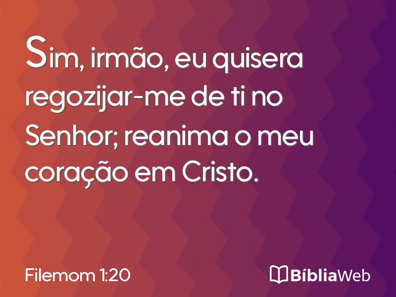Filemom 1:20 em imagem para compartilhar