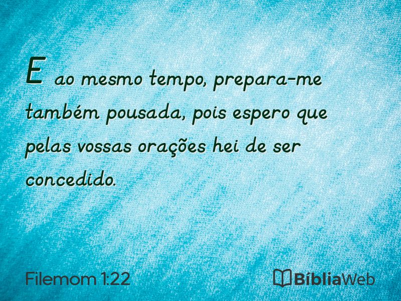 Filemom 1:22 em imagem para compartilhar