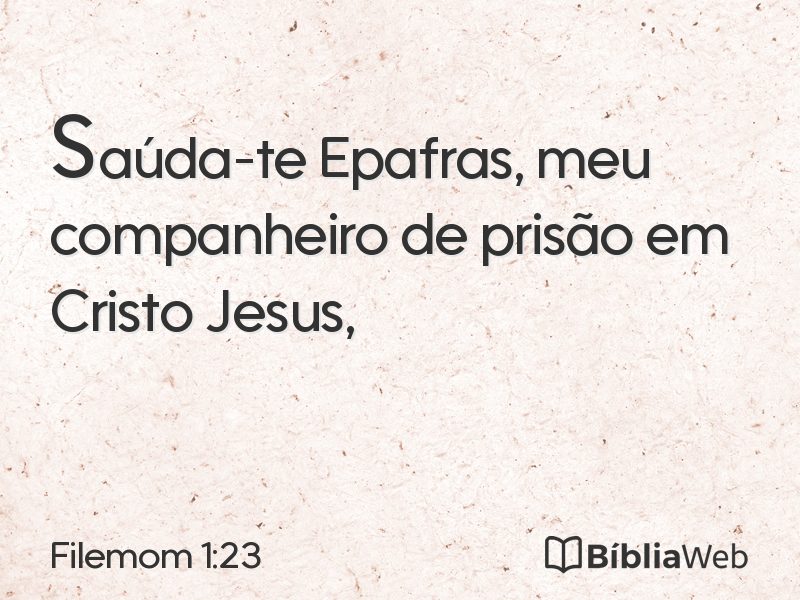 Filemom 1:23 em imagem para compartilhar