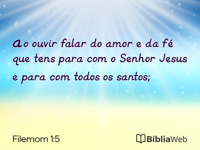Filemom 1:5 em imagem para compartilhar