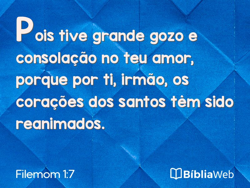 Filemom 1:7 em imagem para compartilhar
