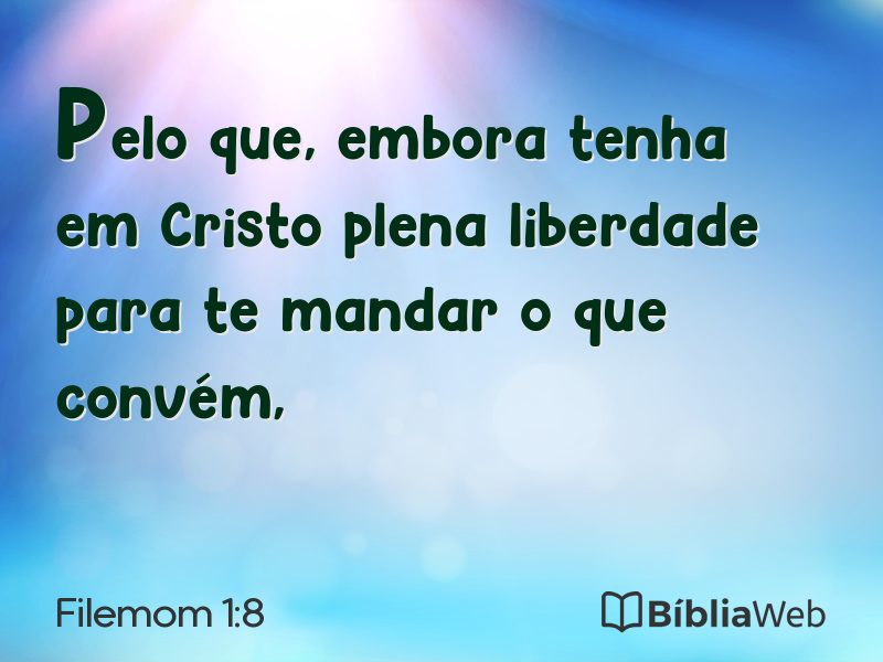 Filemom 1:8 em imagem para compartilhar
