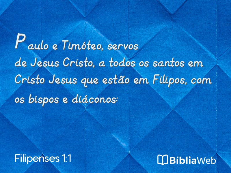 Filipenses 1:1 em imagem para compartilhar