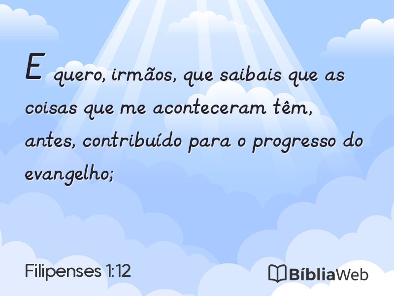 Filipenses 1:12 em imagem para compartilhar