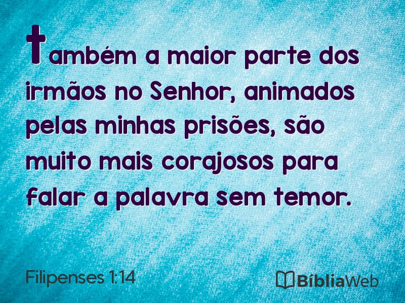 Filipenses 1:14 em imagem para compartilhar
