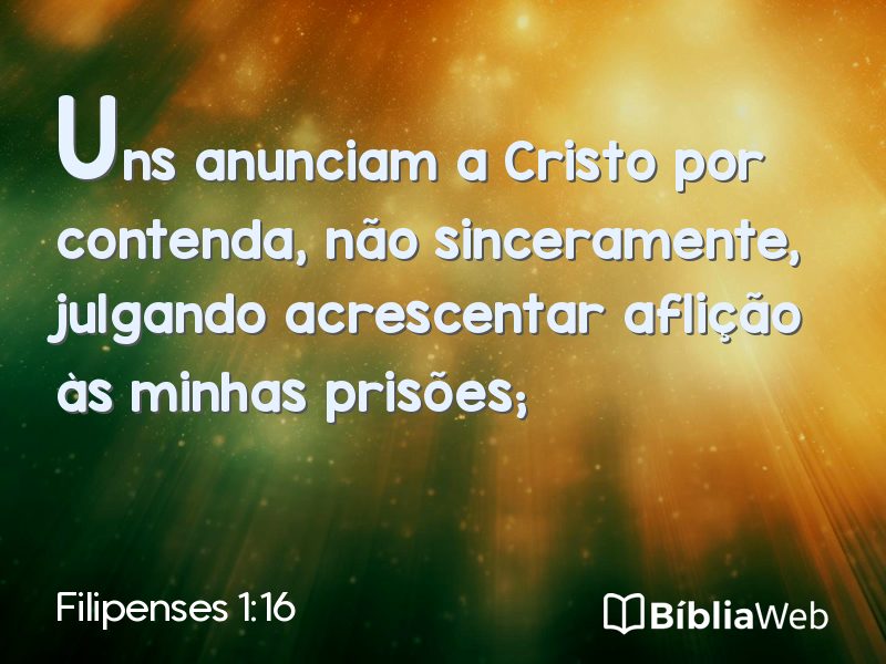 Filipenses 1:16 em imagem para compartilhar