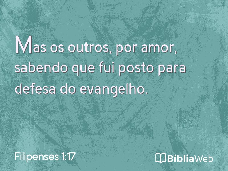 Filipenses 1:17 em imagem para compartilhar