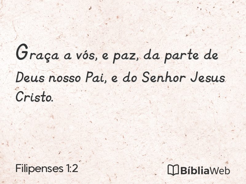 Filipenses 1:2 em imagem para compartilhar