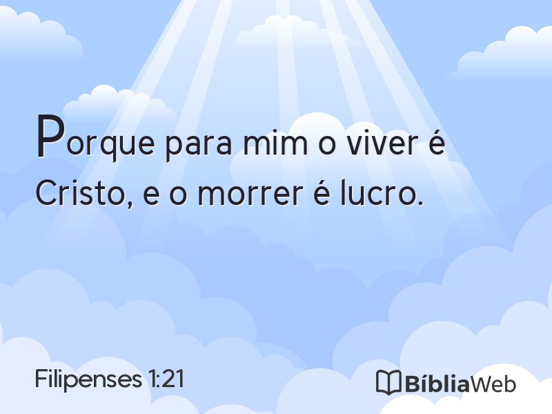 Filipenses 1:21 em imagem para compartilhar