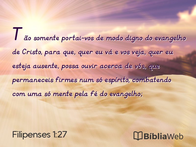 Filipenses 1:27 em imagem para compartilhar