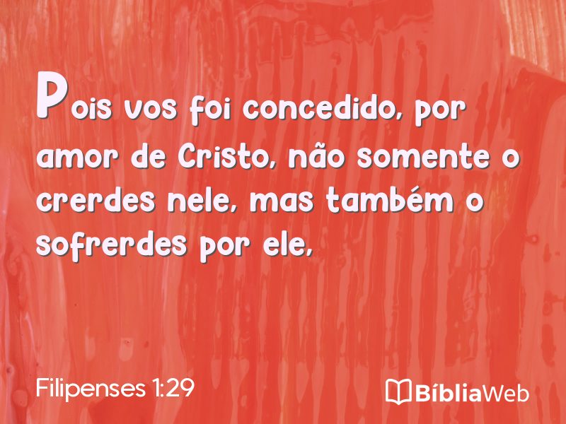 Filipenses 1:29 em imagem para compartilhar