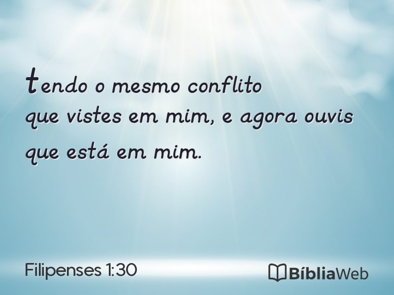 Filipenses 1:30 em imagem para compartilhar