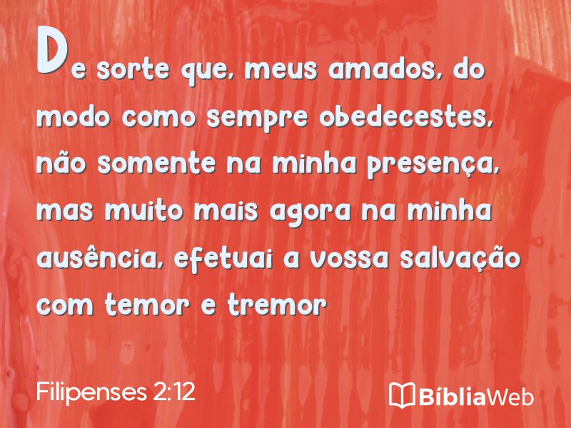 Filipenses 2:12 em imagem para compartilhar