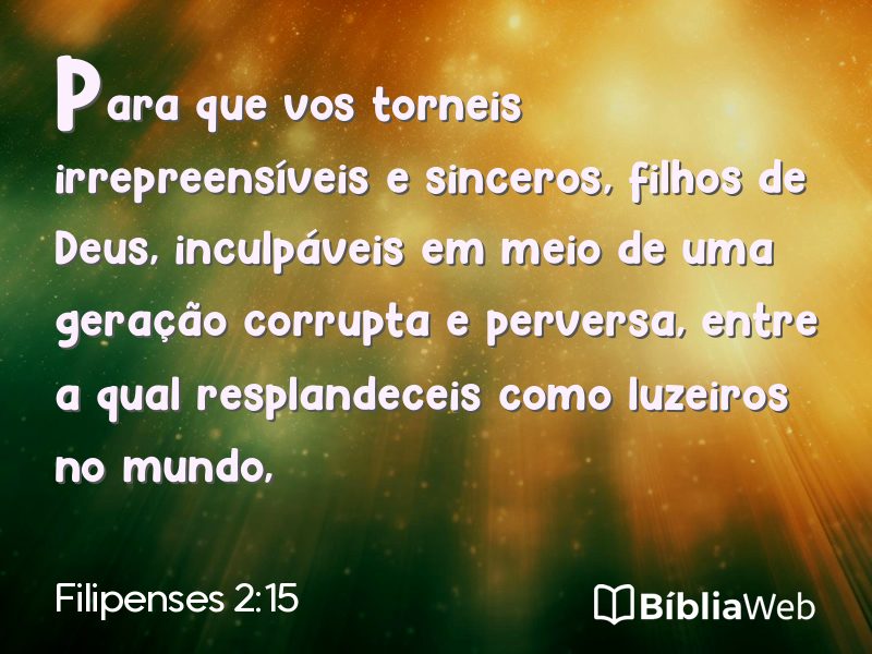 Filipenses 2:15 em imagem para compartilhar