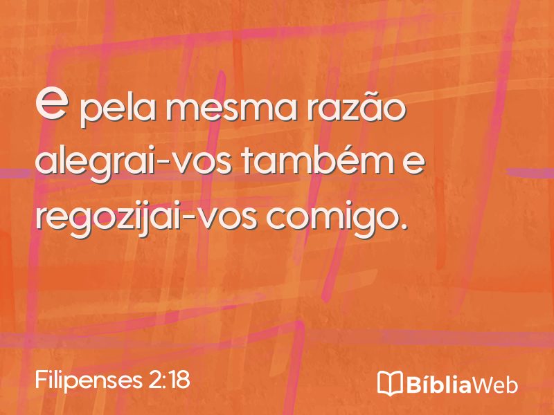 Filipenses 2:18 em imagem para compartilhar