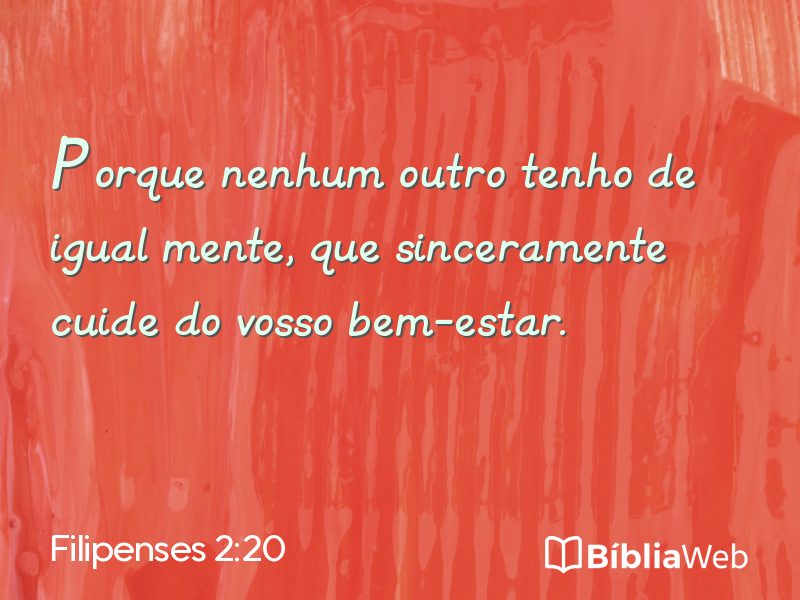 Filipenses 2:20 em imagem para compartilhar