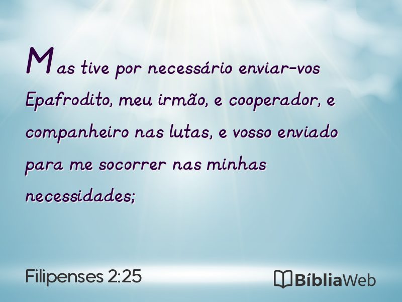Filipenses 2:25 em imagem para compartilhar