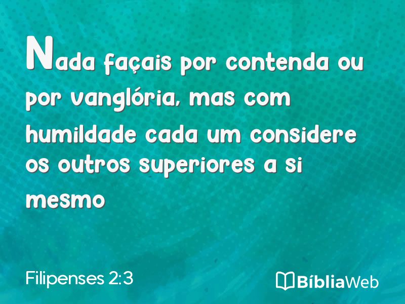 Filipenses 2:3 em imagem para compartilhar