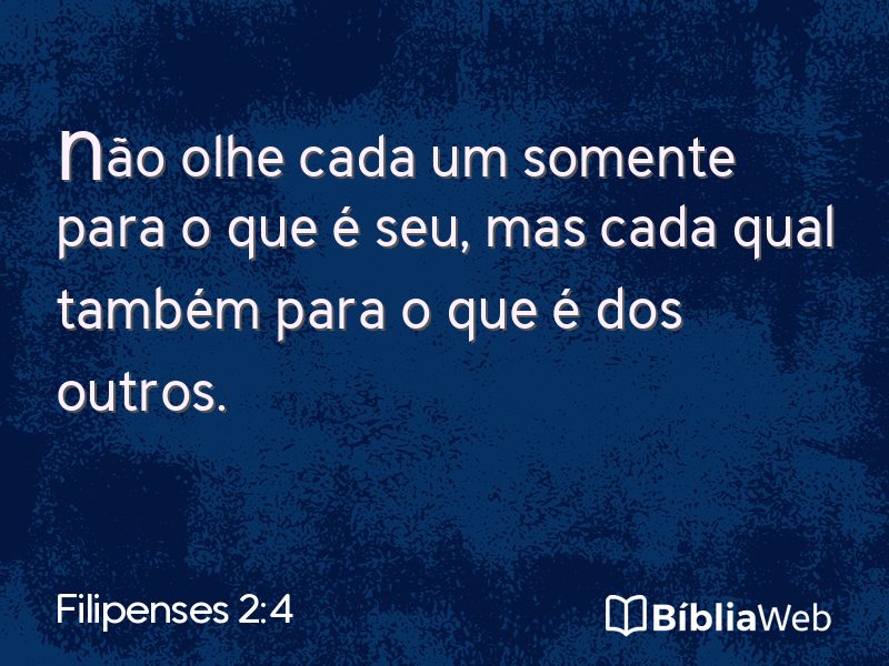 Filipenses 2:4 em imagem para compartilhar