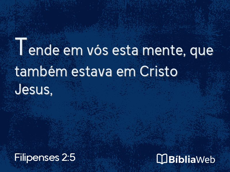 Filipenses 2:5 em imagem para compartilhar