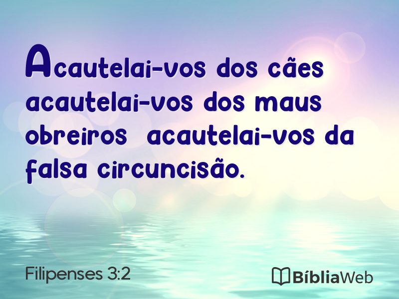 Filipenses 3:2 em imagem para compartilhar