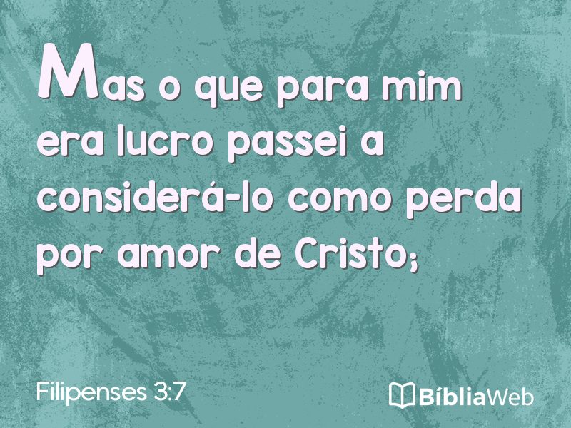 Filipenses 3:7 em imagem para compartilhar