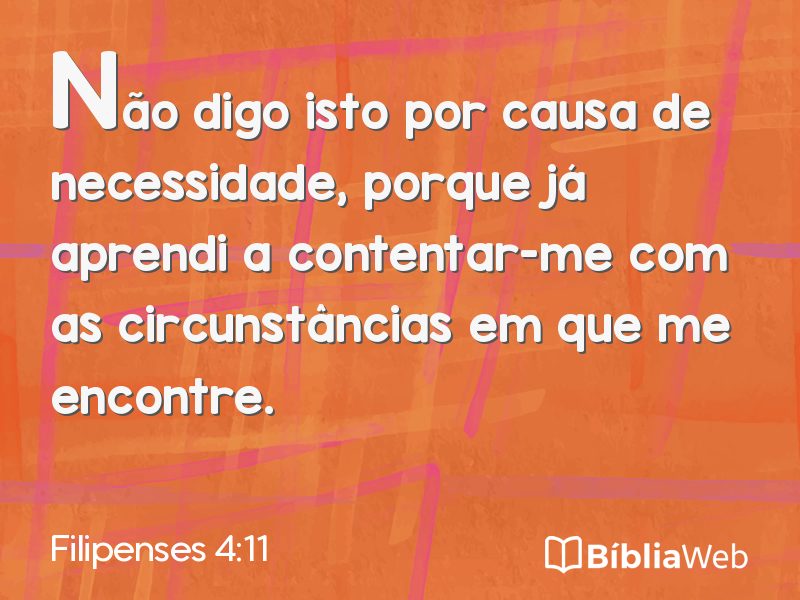 Filipenses 4:11 em imagem para compartilhar