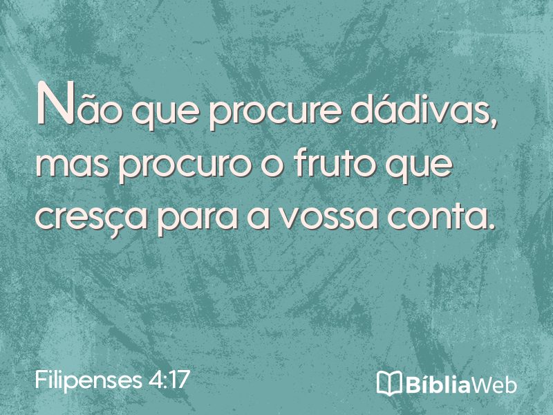 Filipenses 4:17 em imagem para compartilhar