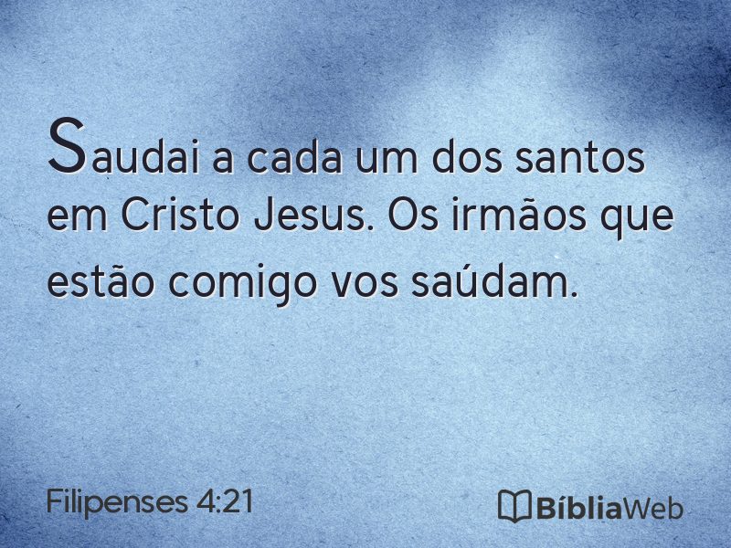 Filipenses 4:21 em imagem para compartilhar