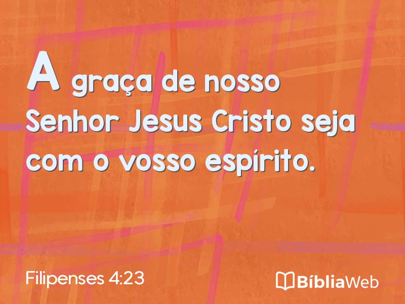 Filipenses 4:23 em imagem para compartilhar