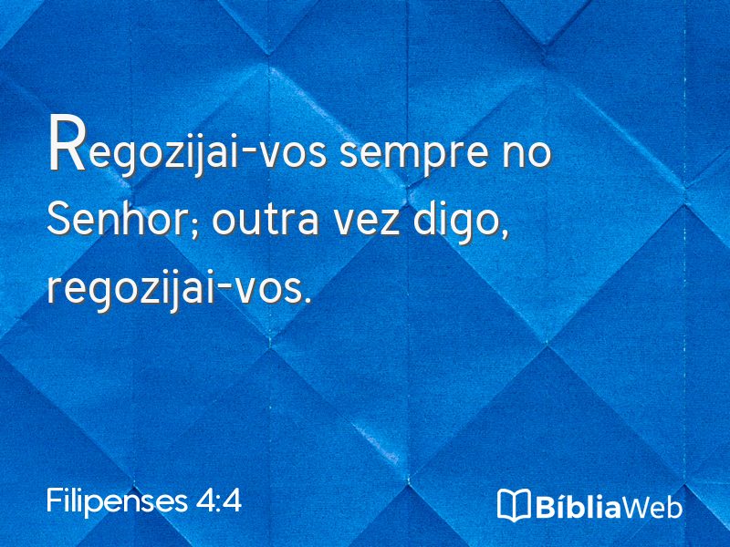 Filipenses 4:4 em imagem para compartilhar