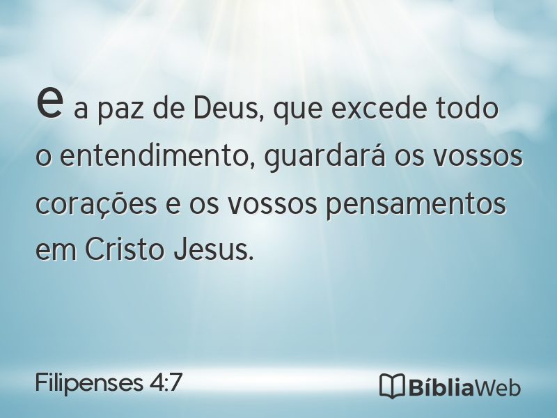Filipenses 4:7 em imagem para compartilhar