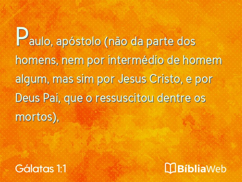 Gálatas 1:1 em imagem para compartilhar