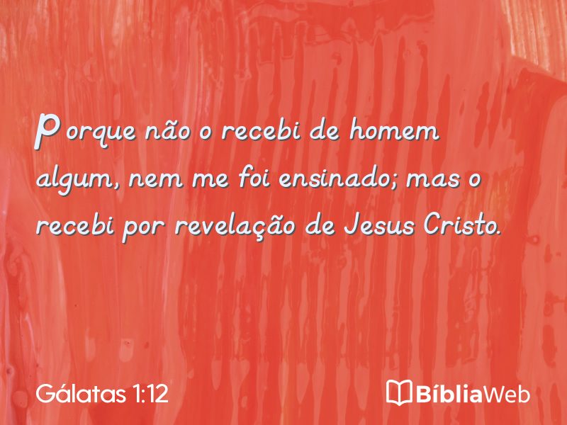 Gálatas 1:12 em imagem para compartilhar
