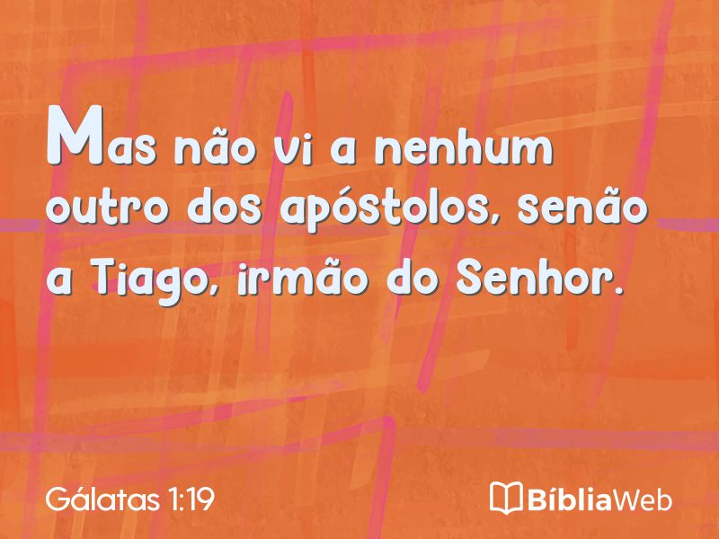 Gálatas 1:19 em imagem para compartilhar