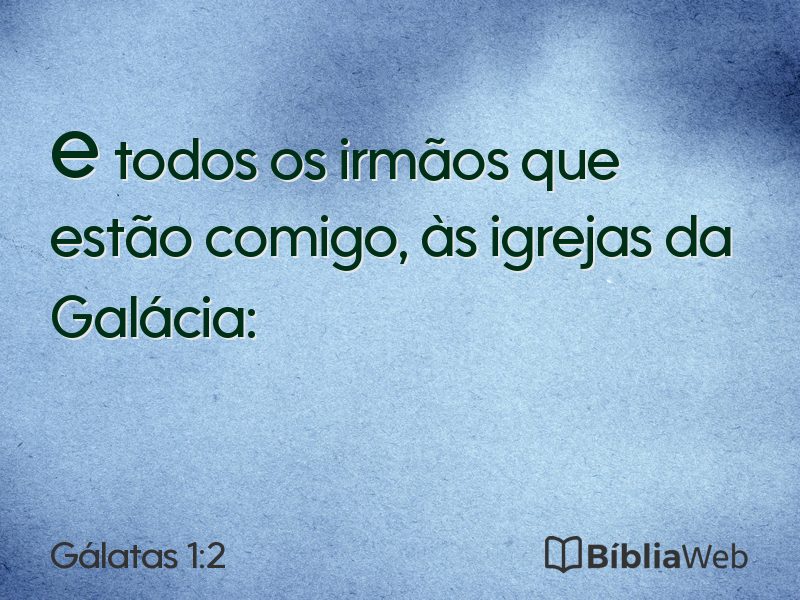 Gálatas 1:2 em imagem para compartilhar