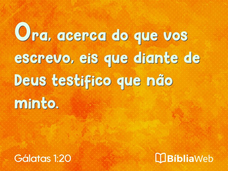 Gálatas 1:20 em imagem para compartilhar