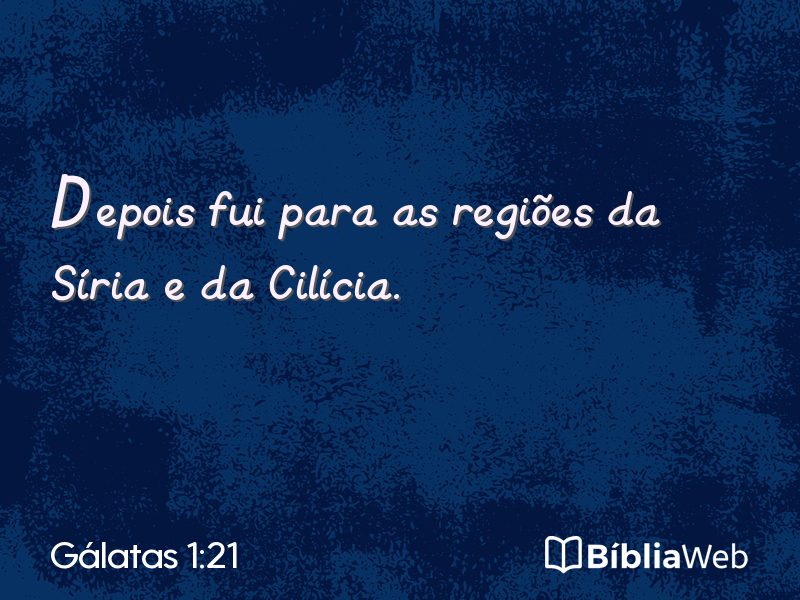 Gálatas 1:21 em imagem para compartilhar