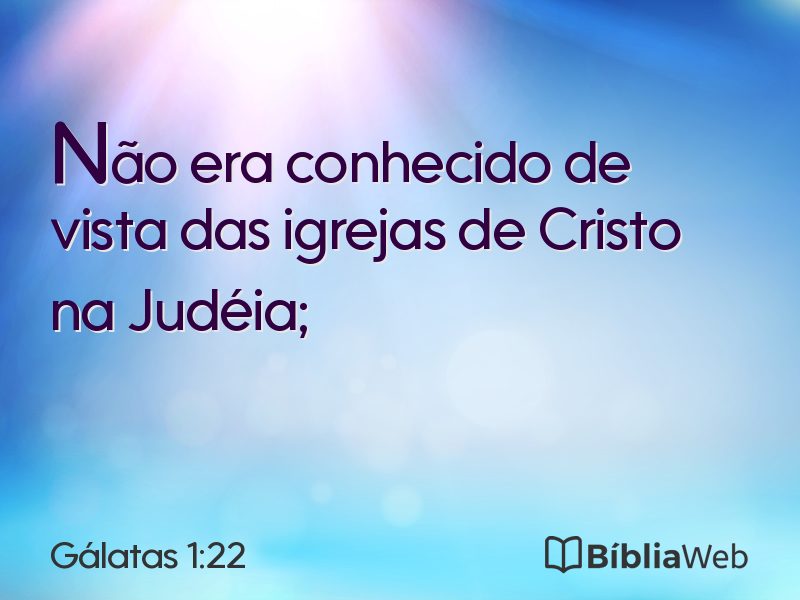 Gálatas 1:22 em imagem para compartilhar