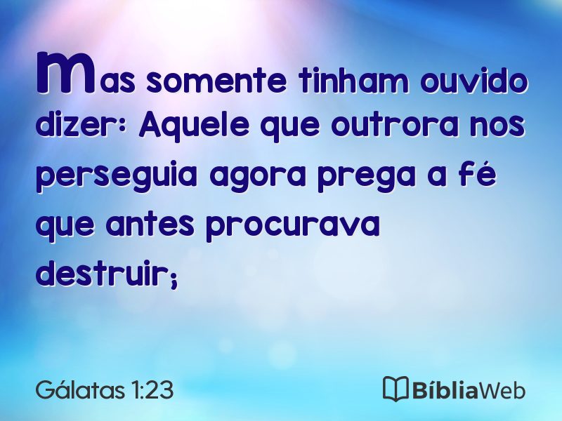 Gálatas 1:23 em imagem para compartilhar