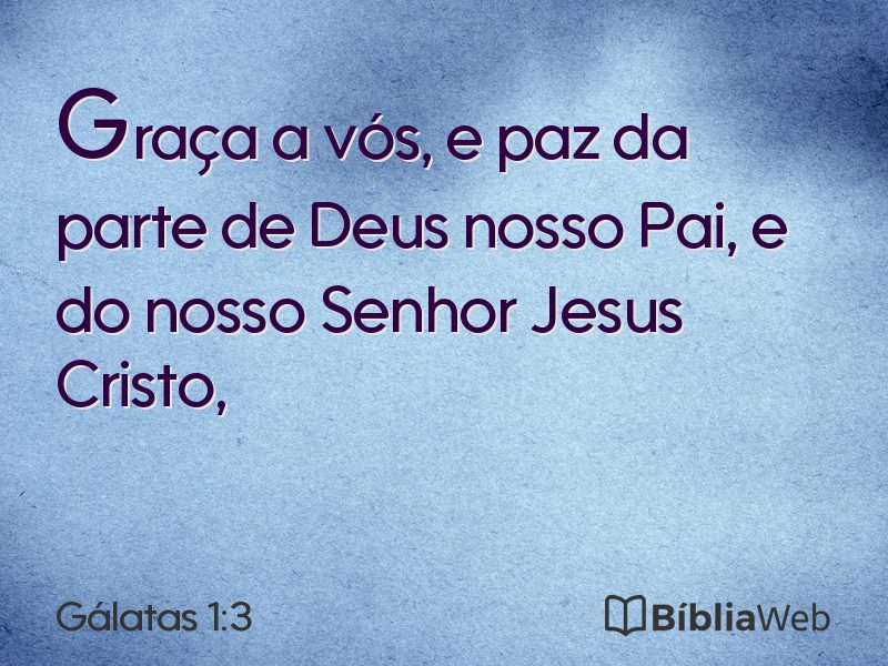 Gálatas 1:3 em imagem para compartilhar
